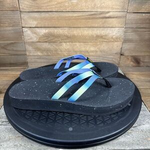 Teva Womens Size US 6 Reflip Strappy Gradiate Aura Shadow Lime Flip Flops